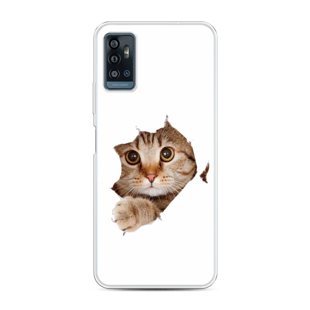 

Чехол для ZTE Blade A71 "Кот и бумага", Белый;коричневый, 134450-1