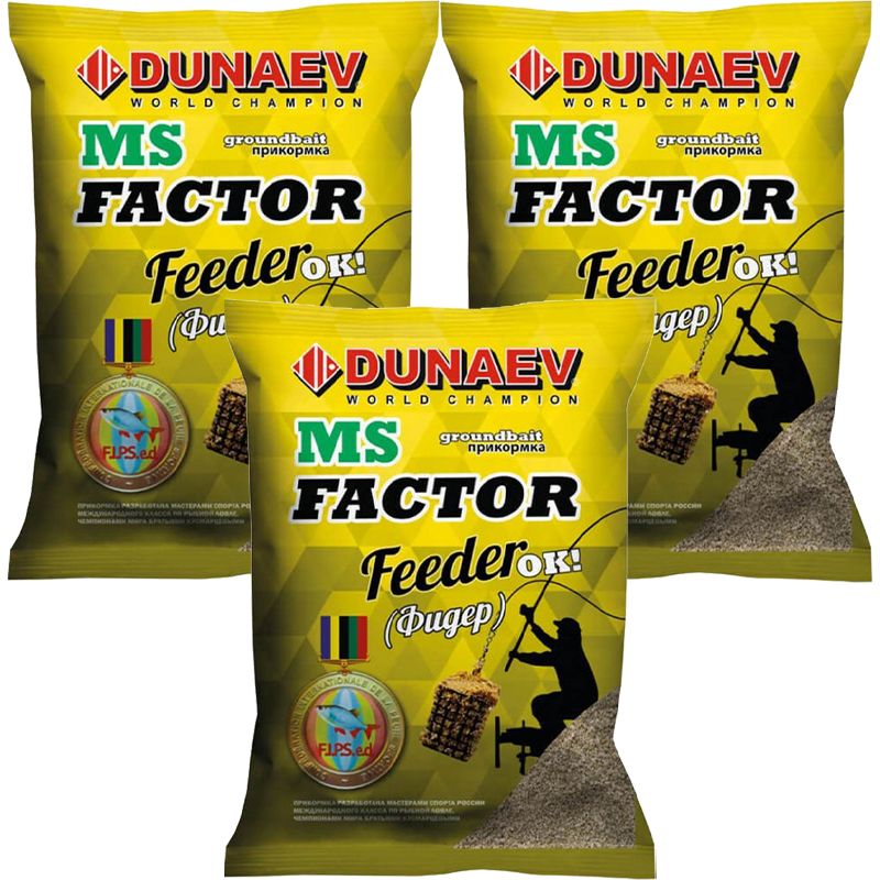 

Рыболовная прикормка Dunaev MS FACTOR Фидер, 3 кг, Разноцветный, MS FACTOR