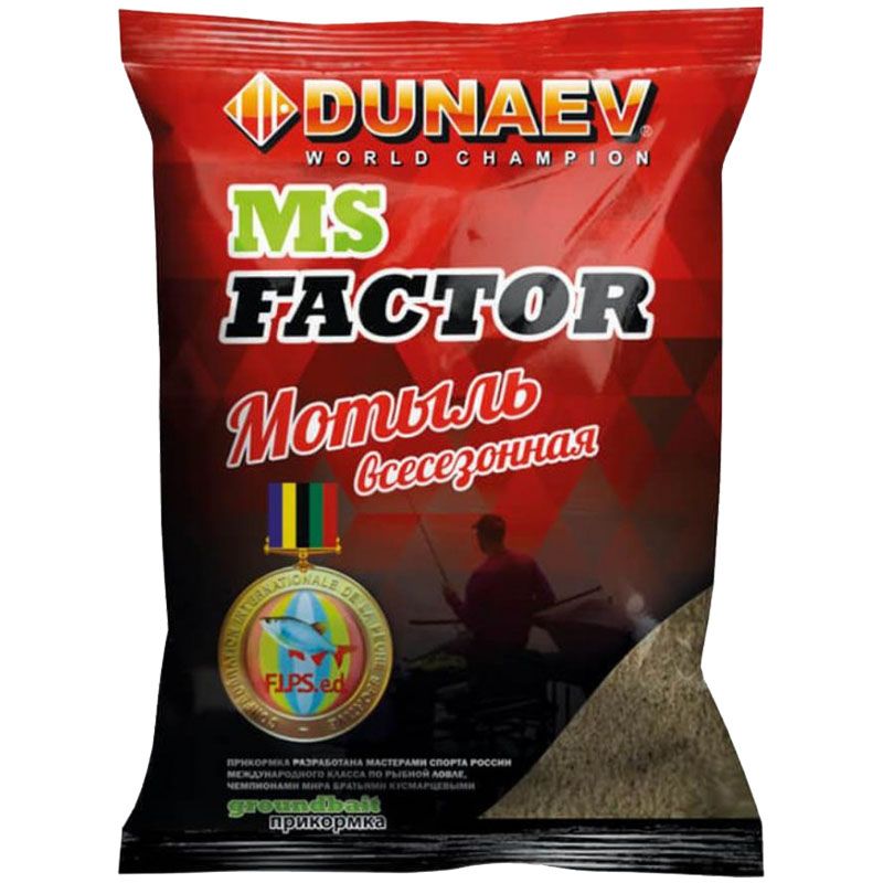 

Рыболовная прикормка Dunaev MS FACTOR Мотыль, 1 кг, Разноцветный, MS FACTOR