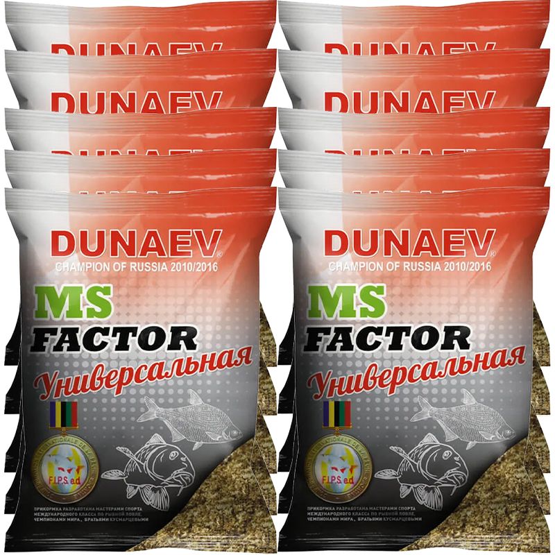 

Рыболовная прикормка Dunaev MS FACTOR Универсальная Чёрная, 10 кг, Разноцветный, MS FACTOR