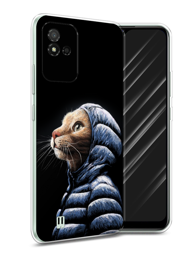 

Чехол Awog на Realme Narzo 50i "Кот в капюшоне", Разноцветный, 2510050-2