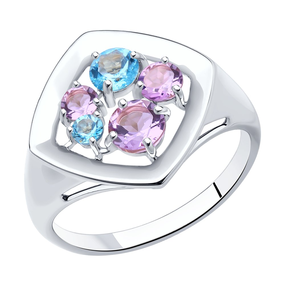 

Кольцо из серебра с топазом р.  Diamant 94-310-00989-1, 94-310-00989-1