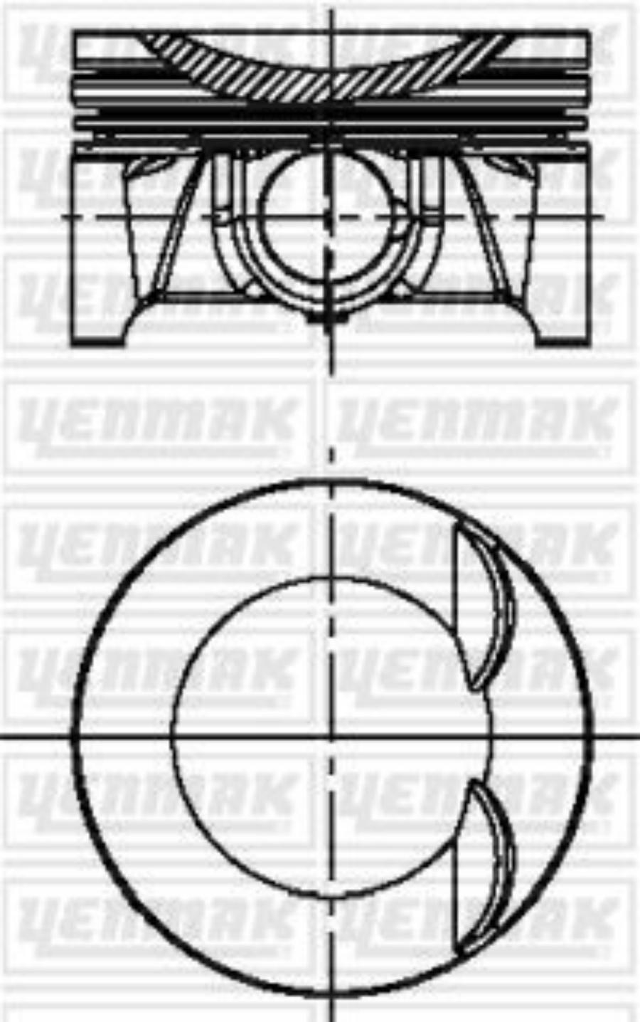 

Поршень ДВС с кольцами YENMAK Audi; VW 2.0tfsi Cada; 1.2x1.5x2 Std 04-