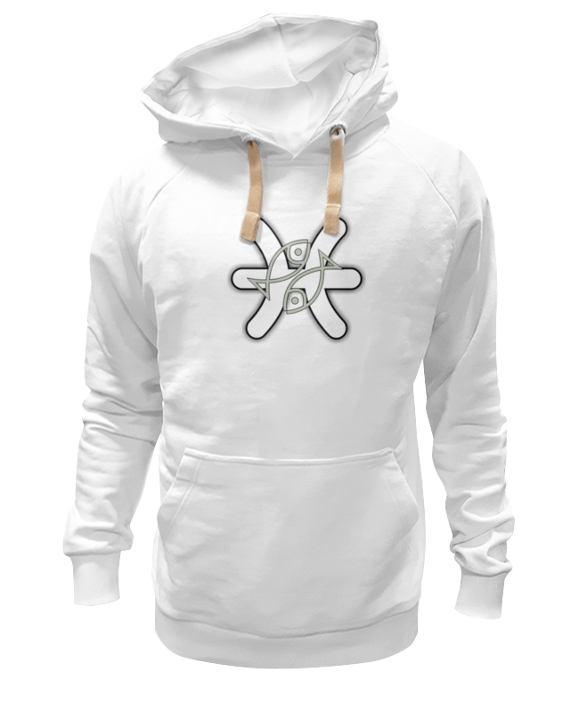 

Худи мужское Printio Знак зодиака рыбы. белое 2XL, Белый, Знак зодиака рыбы.