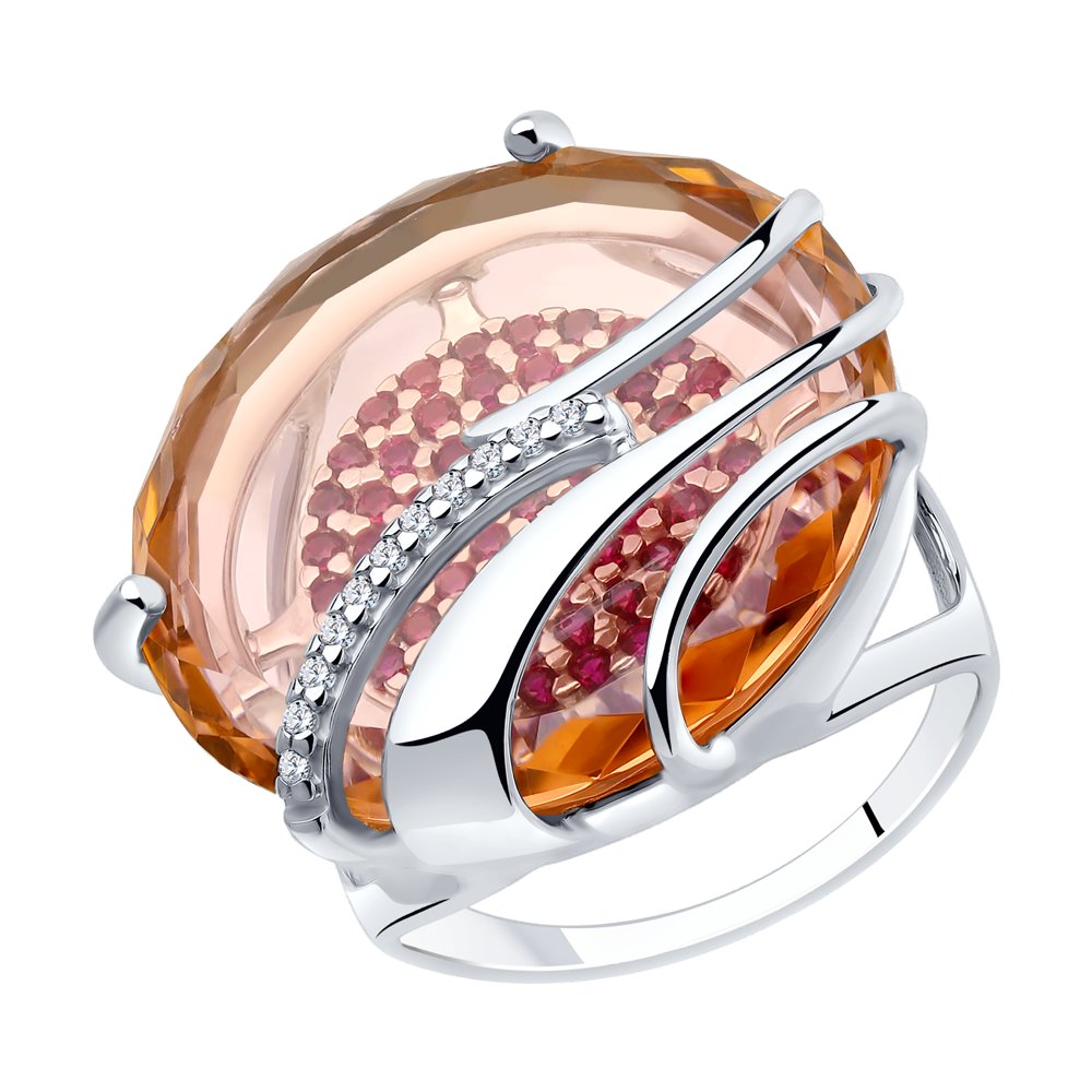 

Кольцо из серебра с корундом р. 18 Diamant 94-310-00495-3, 94-310-00495-3