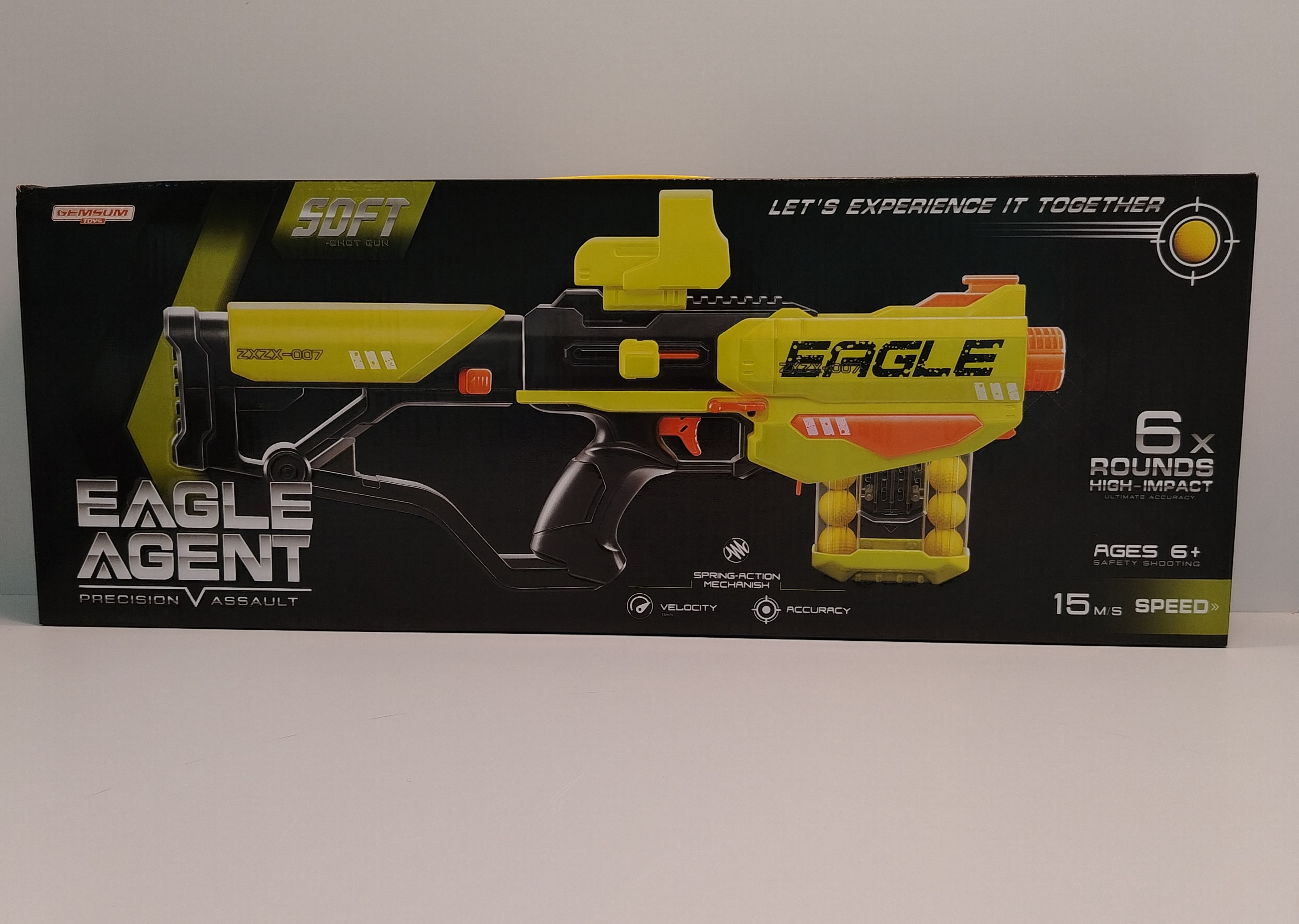 

Автомат игрушечный Gemsum toys с шариками EAGLE 391, Желтый, EAGLE 391