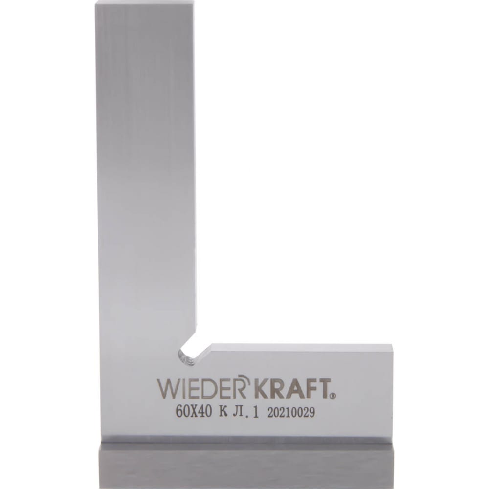 

WIEDERKRAFT Угольник поверочный 90град. 100x60x20x5 мм кл. 1 WDK-MR10060