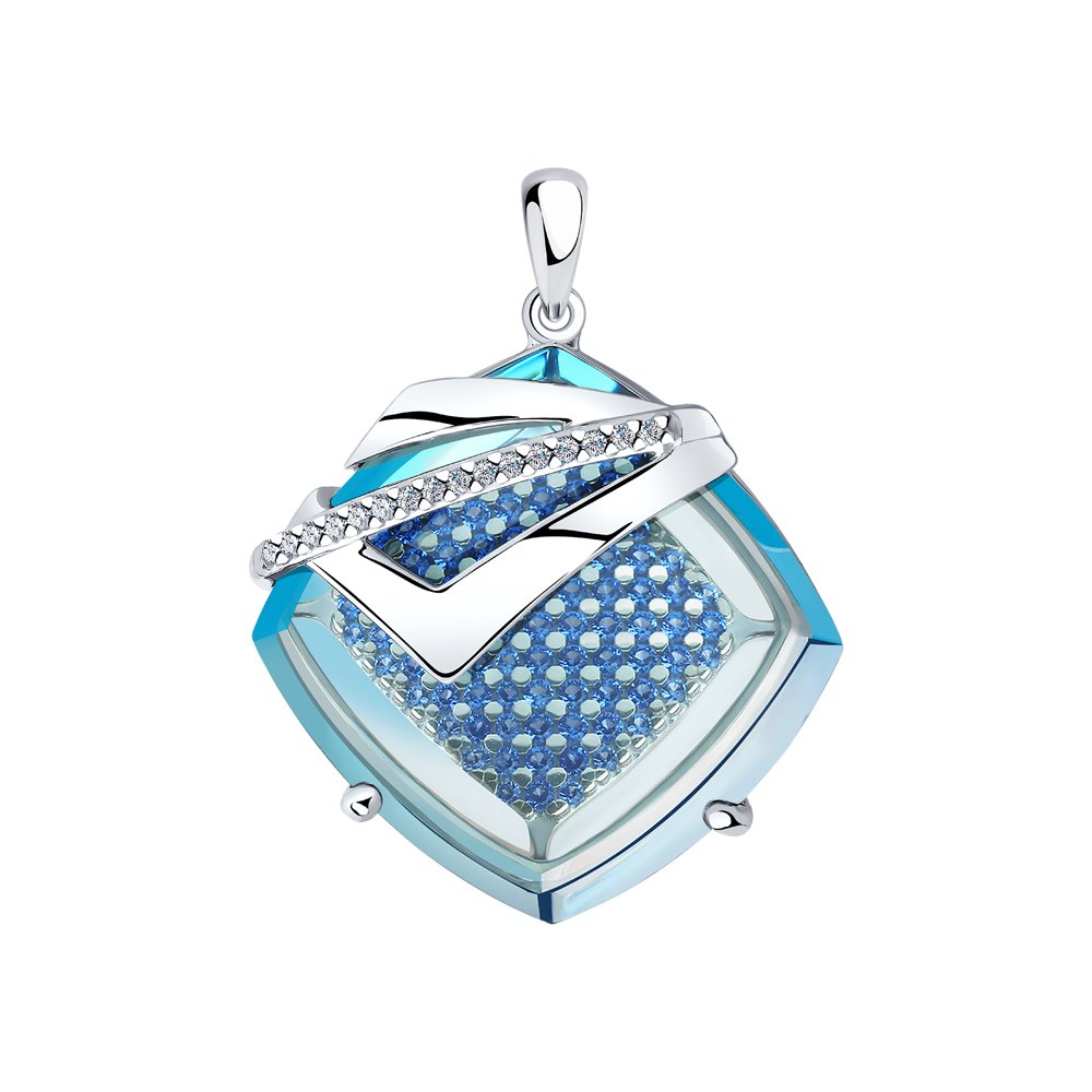 

Подвеска из серебра с ситаллом искусственным Diamant 94-330-00494-1, 94-330-00494-1