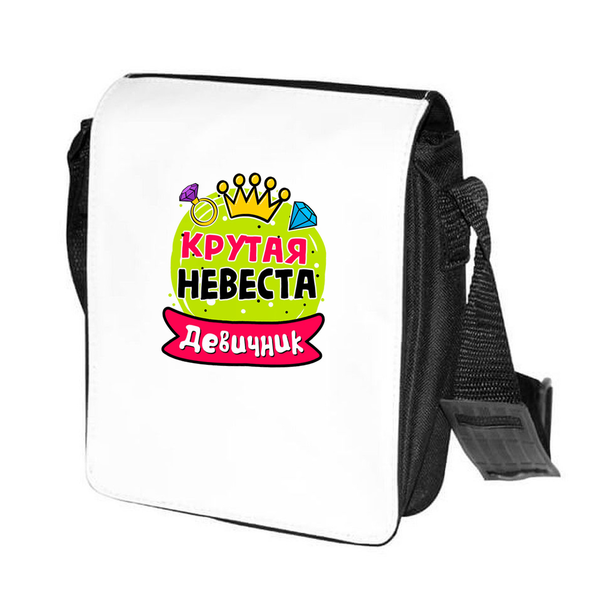

Сумка женская CoolPodarok CN042477 черно-белый, Черный;белый, CN042477