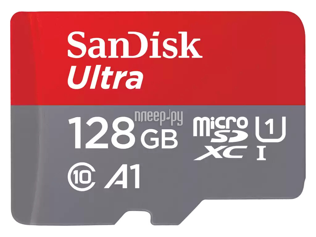

Карта памяти 128Gb - SanDisk Ultra MicroSDXC Class 10 UHS-I U1 A1 SDSQUA4-128G-GN6MN(Ориг