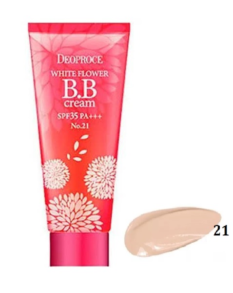 фото Крем бб 21 тон deoproce white flower bb cream spf35 pa+++ 30g #21 30гр