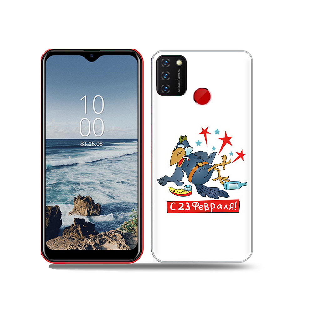 

Чехол MyPads Tocco для BQ 6631G Surf 23 февраля веселая птица, Прозрачный, Tocco
