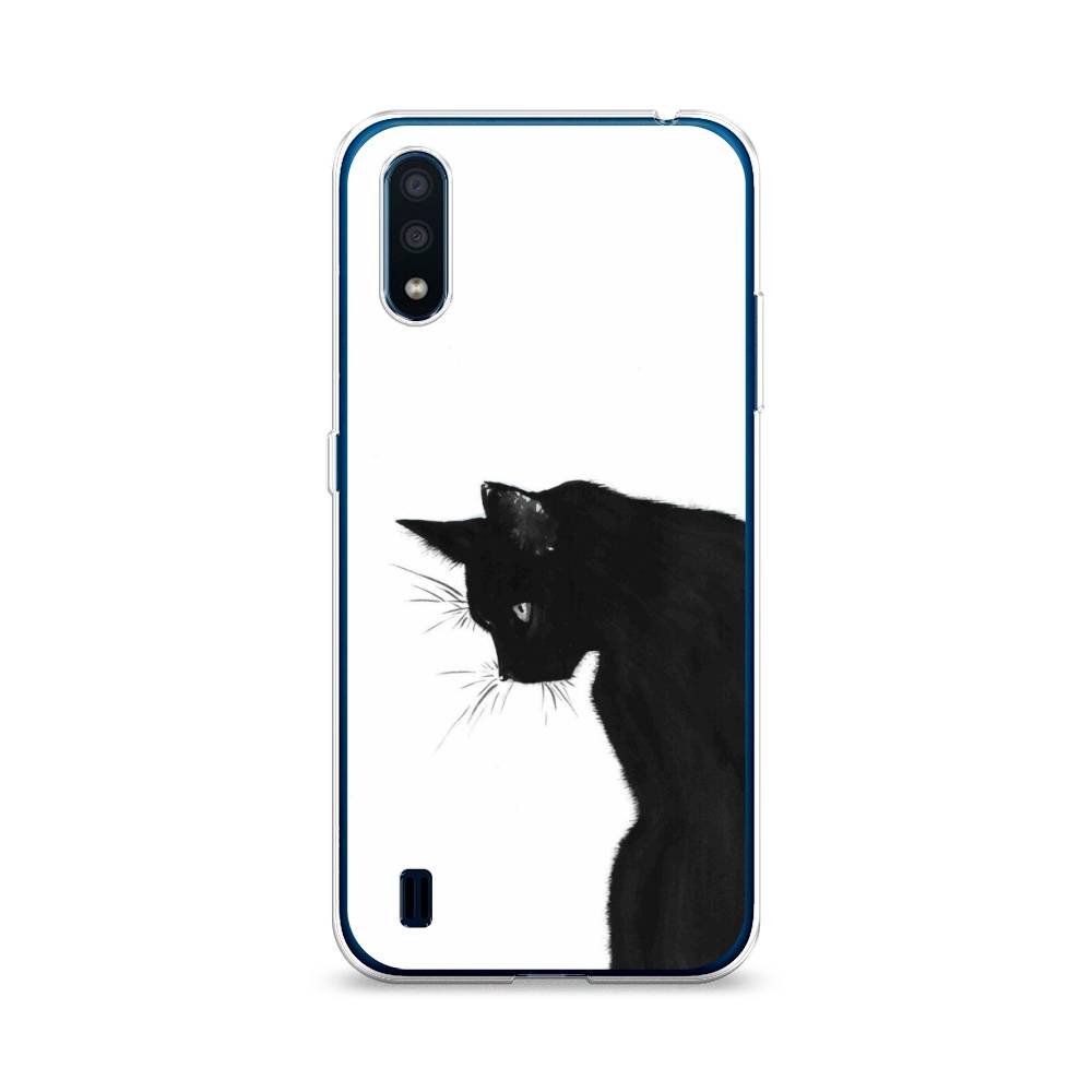 

Чехол Awog на Samsung Galaxy M01 / Самсунг M01 "Black cat", Черный;белый, 2101150-1