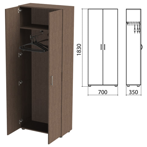 

Шкаф для одежды "Канц", 700х350х1830 мм, цвет венге (КОМПЛЕКТ)