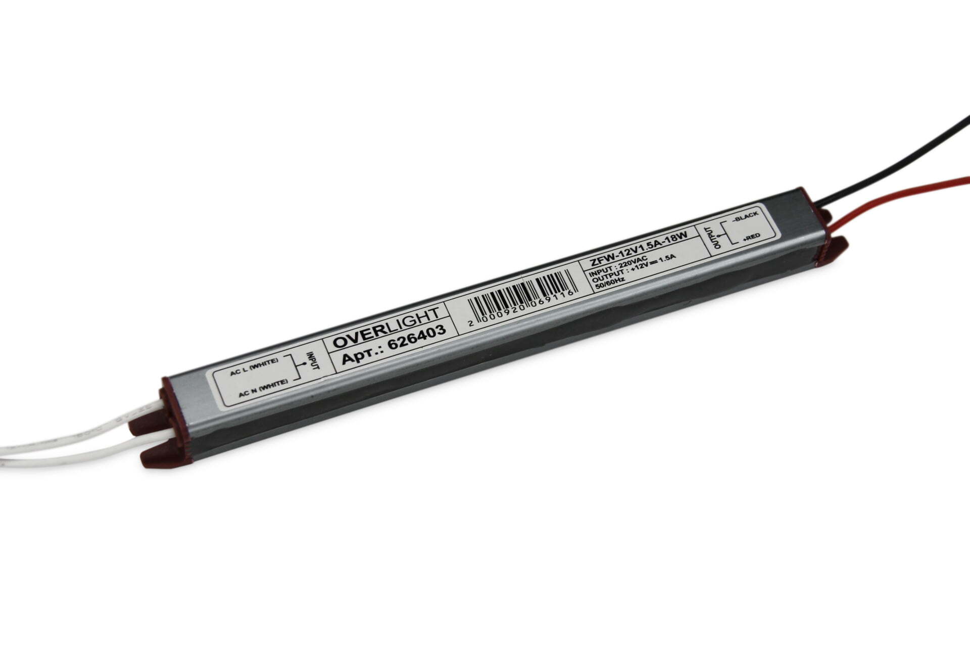 

Блок питания ZFW-18-12 (12V 18W 1.5A IP67), ZFW-18-12 (12V, 18W, 1.5A, IP67)