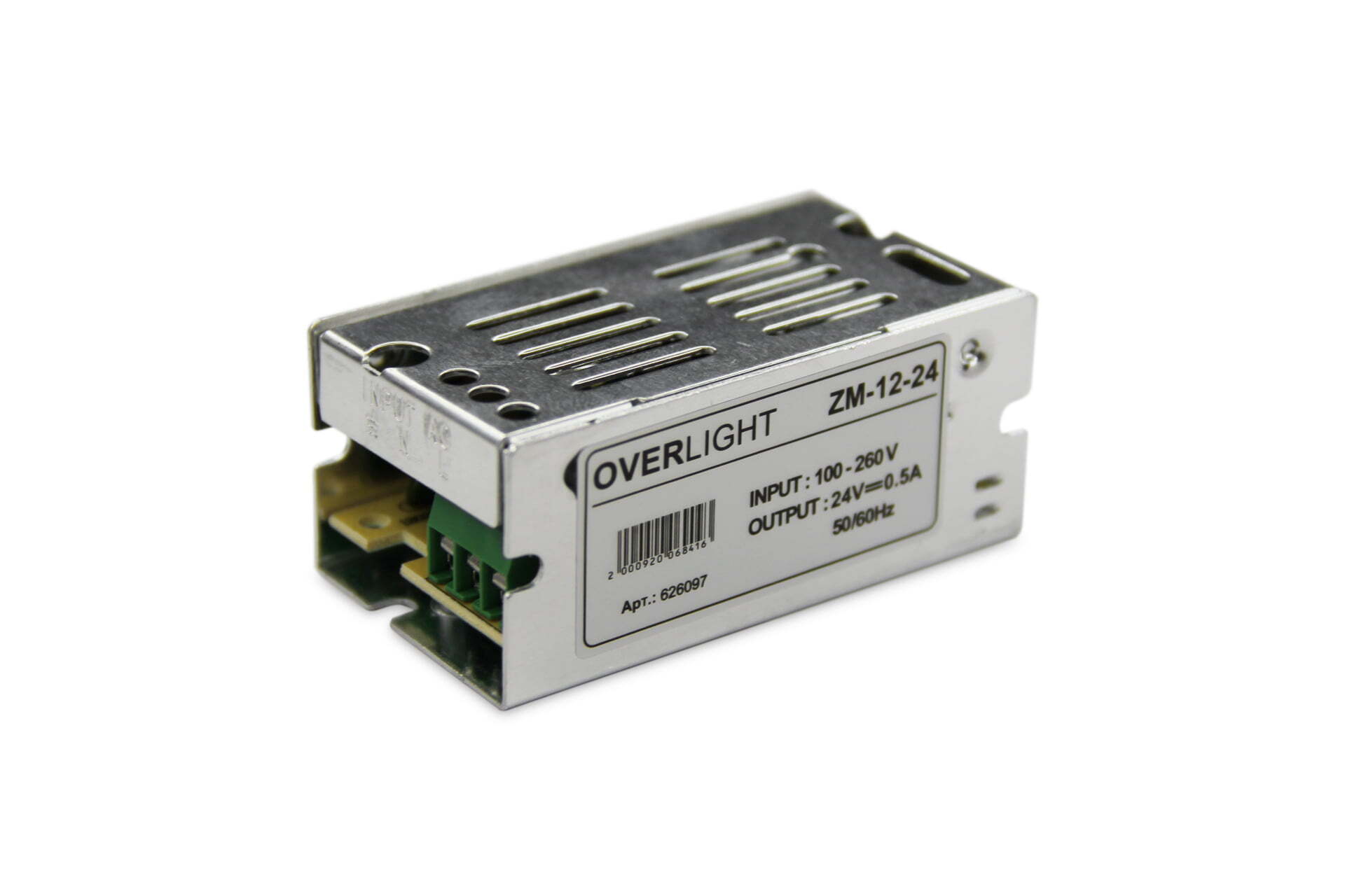 

Блок питания ZM-12-24 (24V,12W 0.5A IP20), ZM-12-24 (24V,12W, 0.5A, IP20)