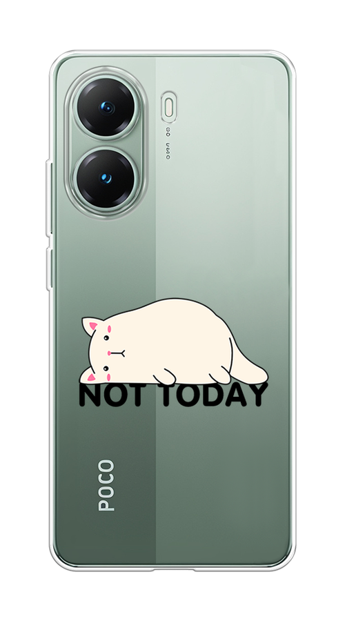 

Чехол на Poco X7 Pro Cat not today, Белый;розовый;черный, 324050-1