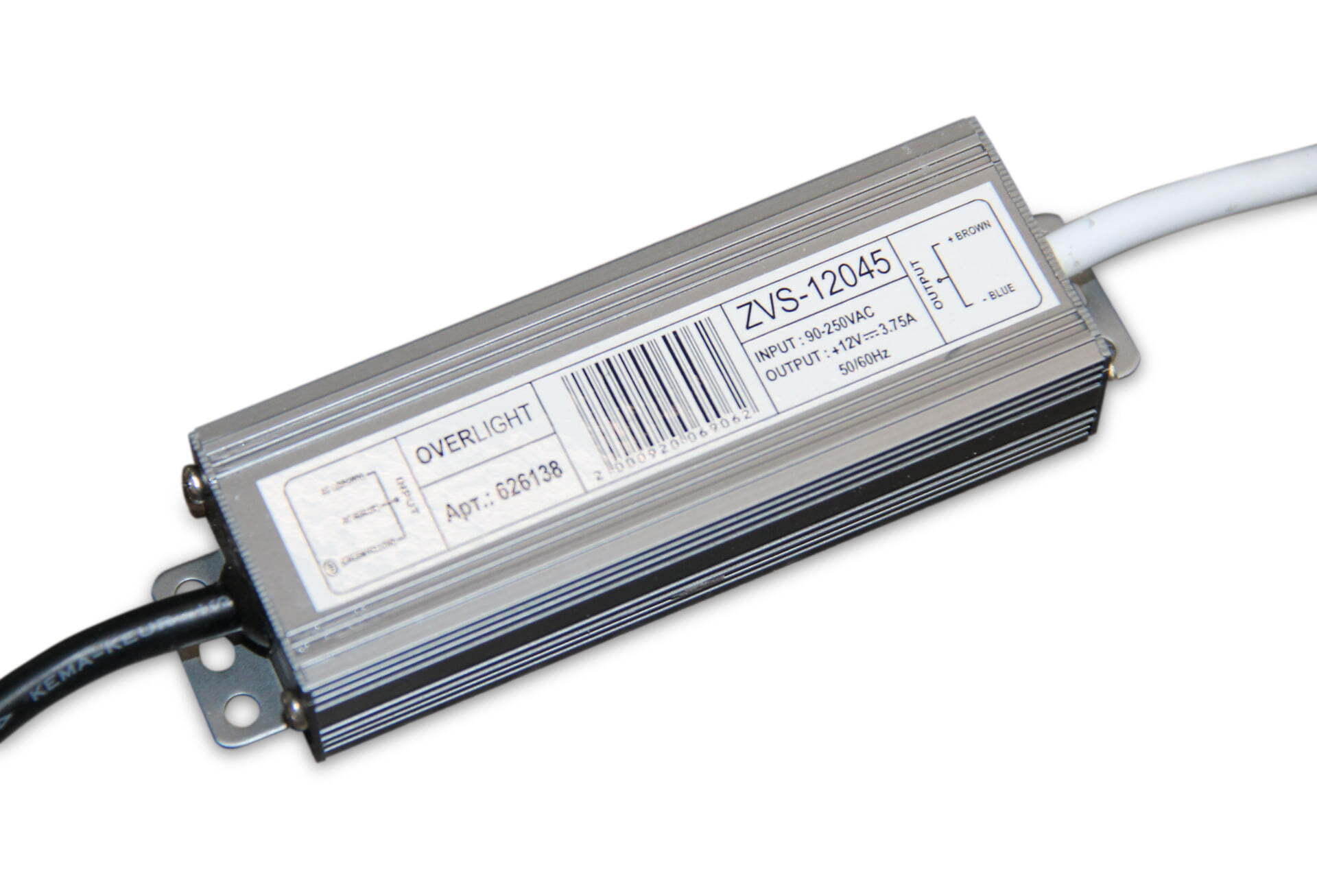 

Блок питания ZVS-45-12 (12V,45W 3.75A IP67), ZVS-45-12 (12V,45W, 3.75A, IP67)