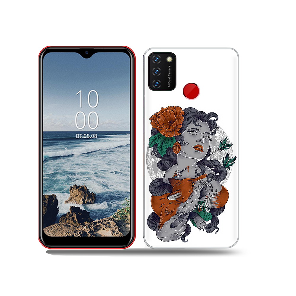 

Чехол MyPads Tocco для BQ 6631G Surf темная девушка с лисой, Прозрачный, Tocco