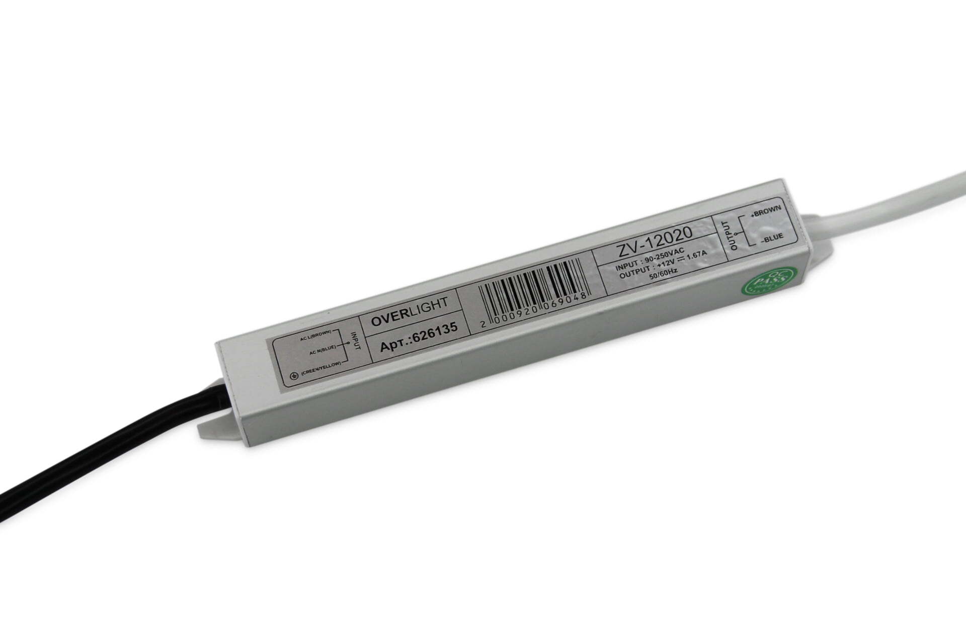 

Блок питания ZV-20-12 (12V,20W 1.67A IP67), ZV-20-12 (12V,20W, 1.67A, IP67)