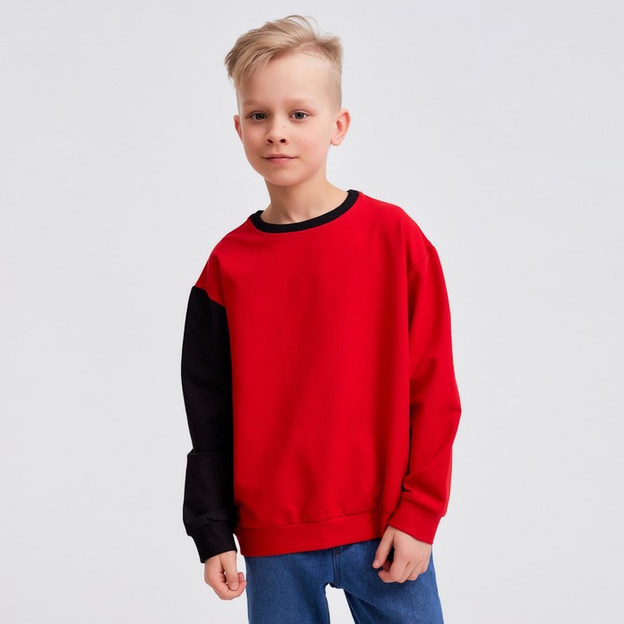 Джемпер для мальчика MINAKU: Casual Collection KIDS цвет красный, рост 134
