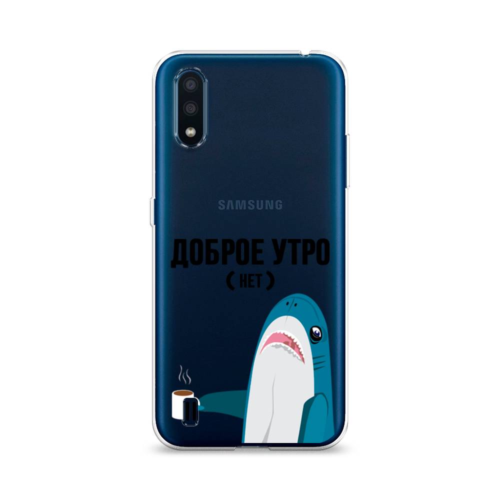 

Чехол Awog на Samsung Galaxy M01 / Самсунг M01 "Доброе утро", Синий;белый;черный, 2101150-2