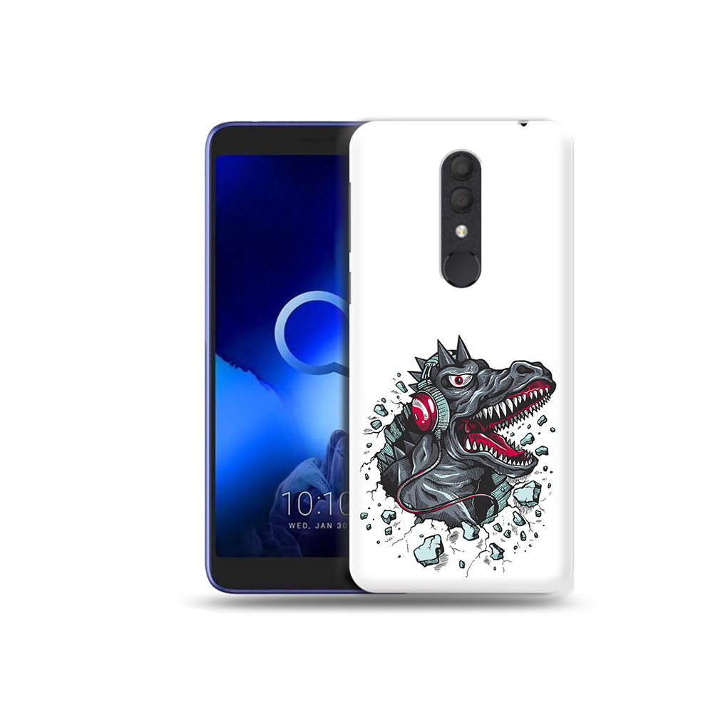 

Чехол MyPads Tocco для Alcatel 1X Нарисованный динозавр в наушниках (PT133941.659.124), Прозрачный, Tocco