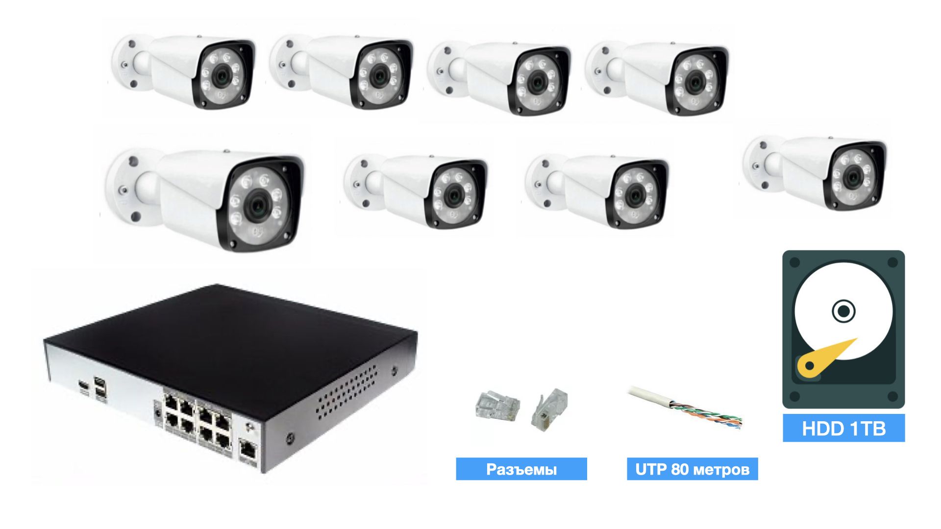 

Полный IP POE комплект видеонаблюдения на 8 камер (KIT8IPPOEIB5_HDD1TB_UTP-2), KIT8IPPOEIB5_HDD1TB_UTP-2