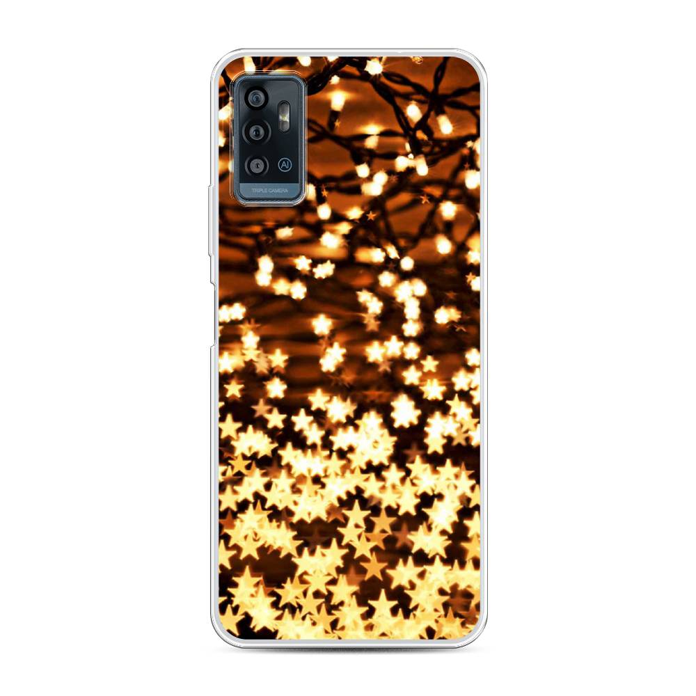 

Чехол для ZTE Blade A71 "Новогодняя гирлянда", Золотистый, 134450-5
