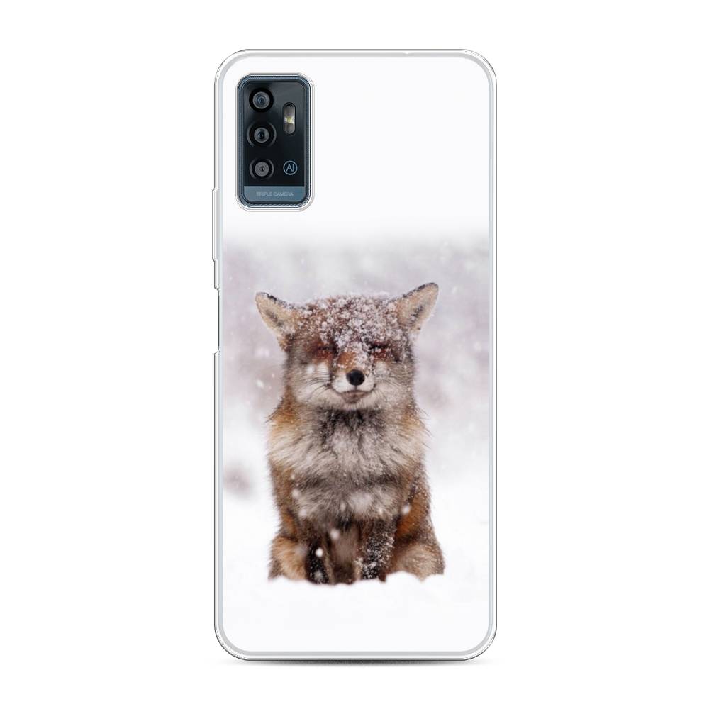 

Чехол для ZTE Blade A71 "Зимняя лиса", Белый;серый;коричневый, 134450-1