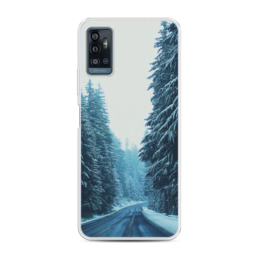 

Чехол для ZTE Blade A71 "Зима 9", Бежевый;голубой;черный, 134450-2