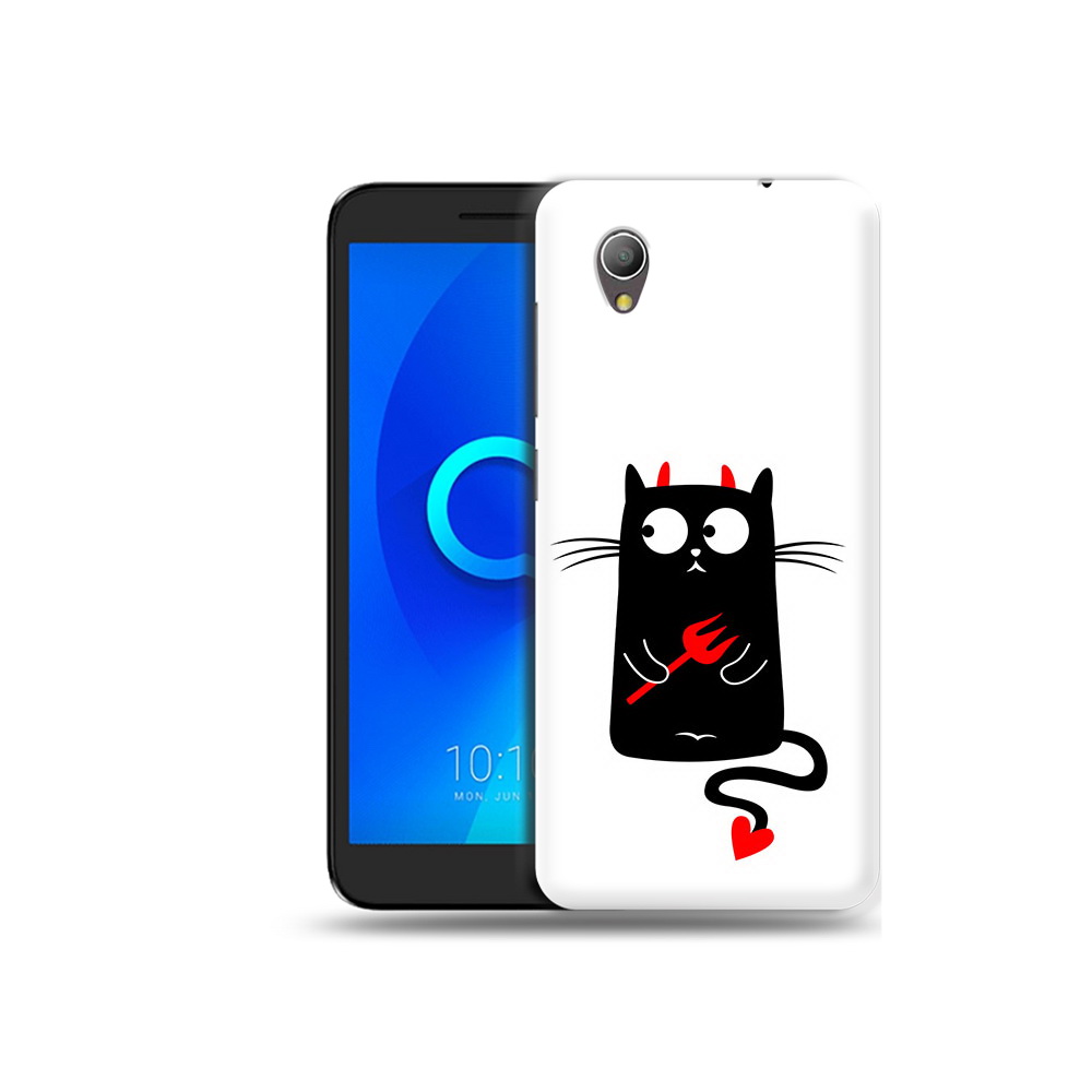 

Чехол MyPads Tocco для Alcatel 1 Кот демон (PT227134.658.97), Прозрачный, Tocco