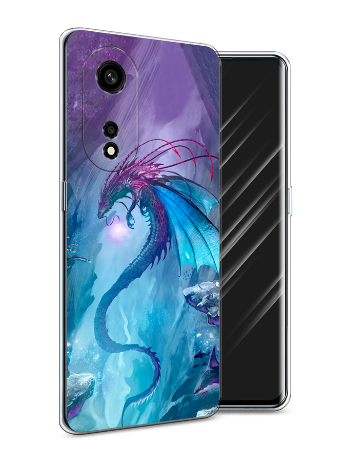 

Чехол Awog на Oppo A1 Pro "Водный дракон", Голубой;фиолетовый;синий, 2512250-2
