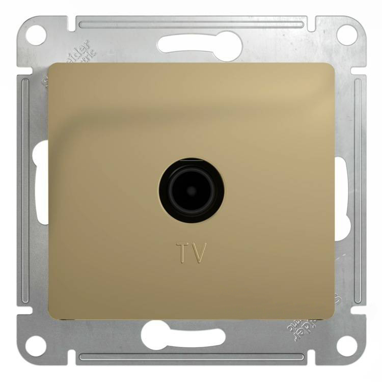 

SE Glossa Титан TV Розетка проходная 4DB, Коричневый, Glossa TV