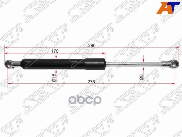 

SAT ST-893827552 Амортизатор багажника AUDI 80 IV 86-, 90 II 87- 1шт