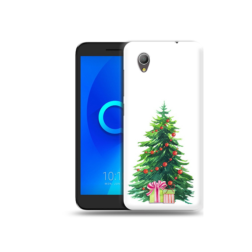 

Чехол MyPads Tocco для Alcatel 1 Елка новогодняя с подарками акварель (PT227134.658.78), Прозрачный, Tocco