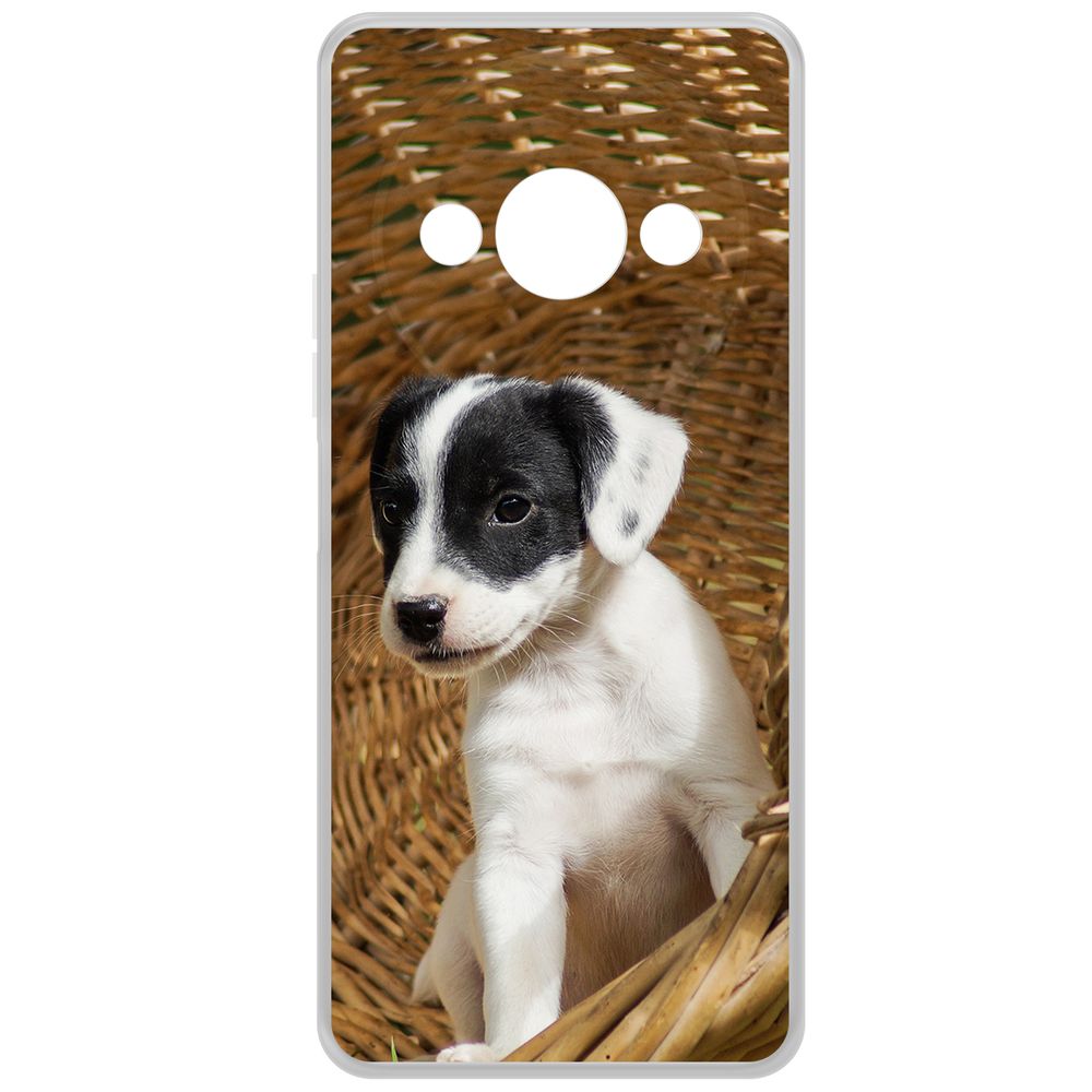 

Чехол-накладка Krutoff Clear Case Щенок в корзине для Xiaomi Poco C61, Прозрачный