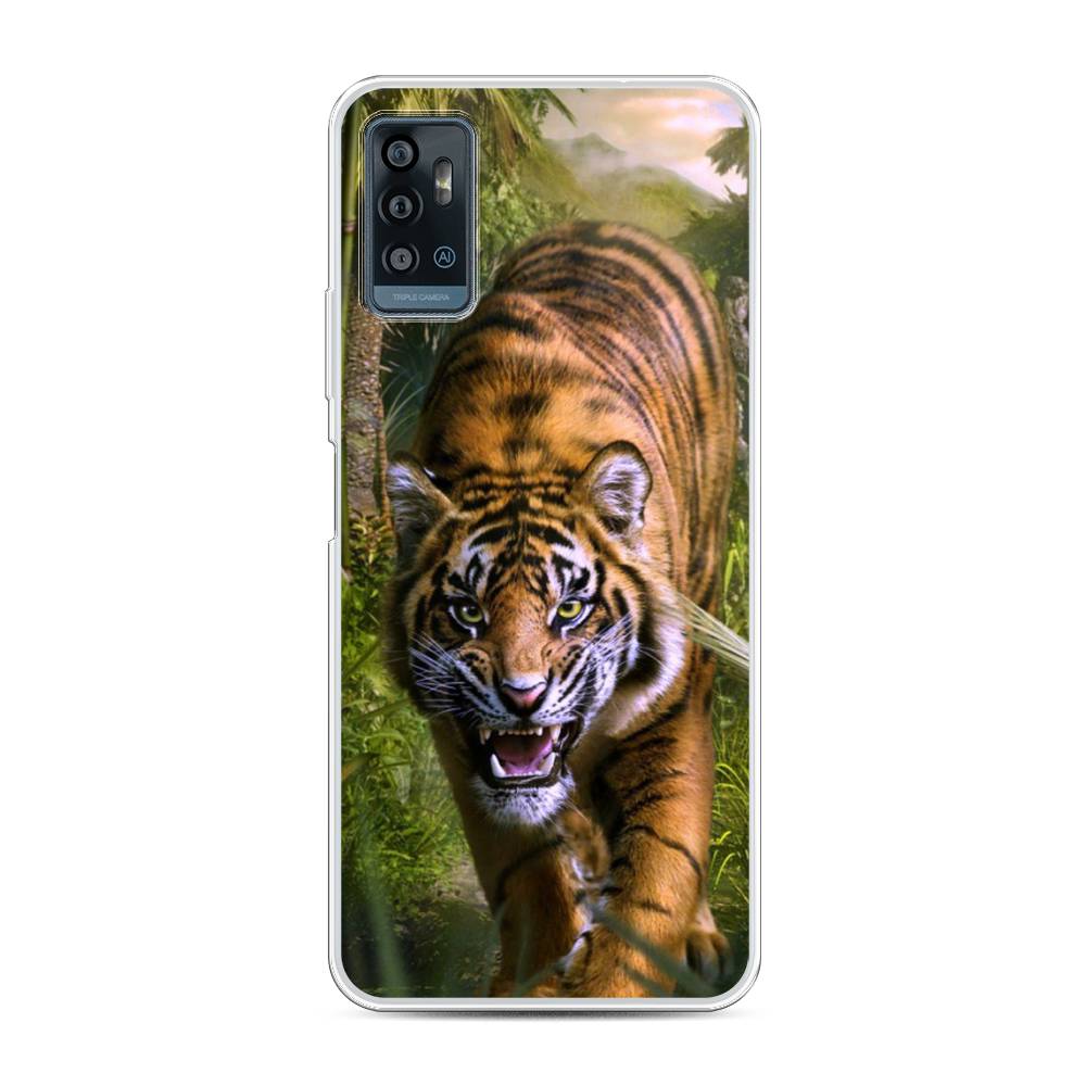 

Чехол для ZTE Blade A71 "Тигр в джунглях 2", Оранжевый;зеленый, 134450-1