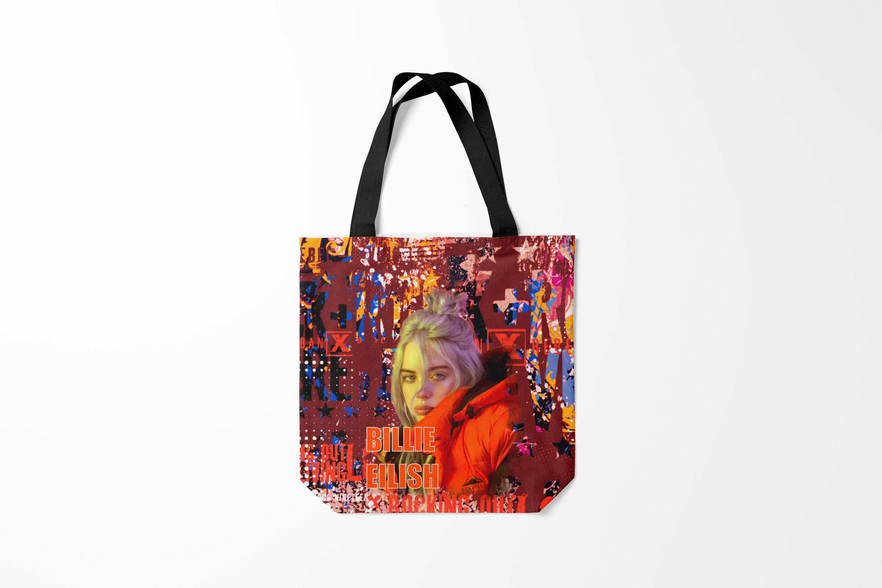 

Сумка шoппер унисекс Burnettie Billie Eilish Билли Эйлиш, красный, Billie Eilish Билли Эйлиш