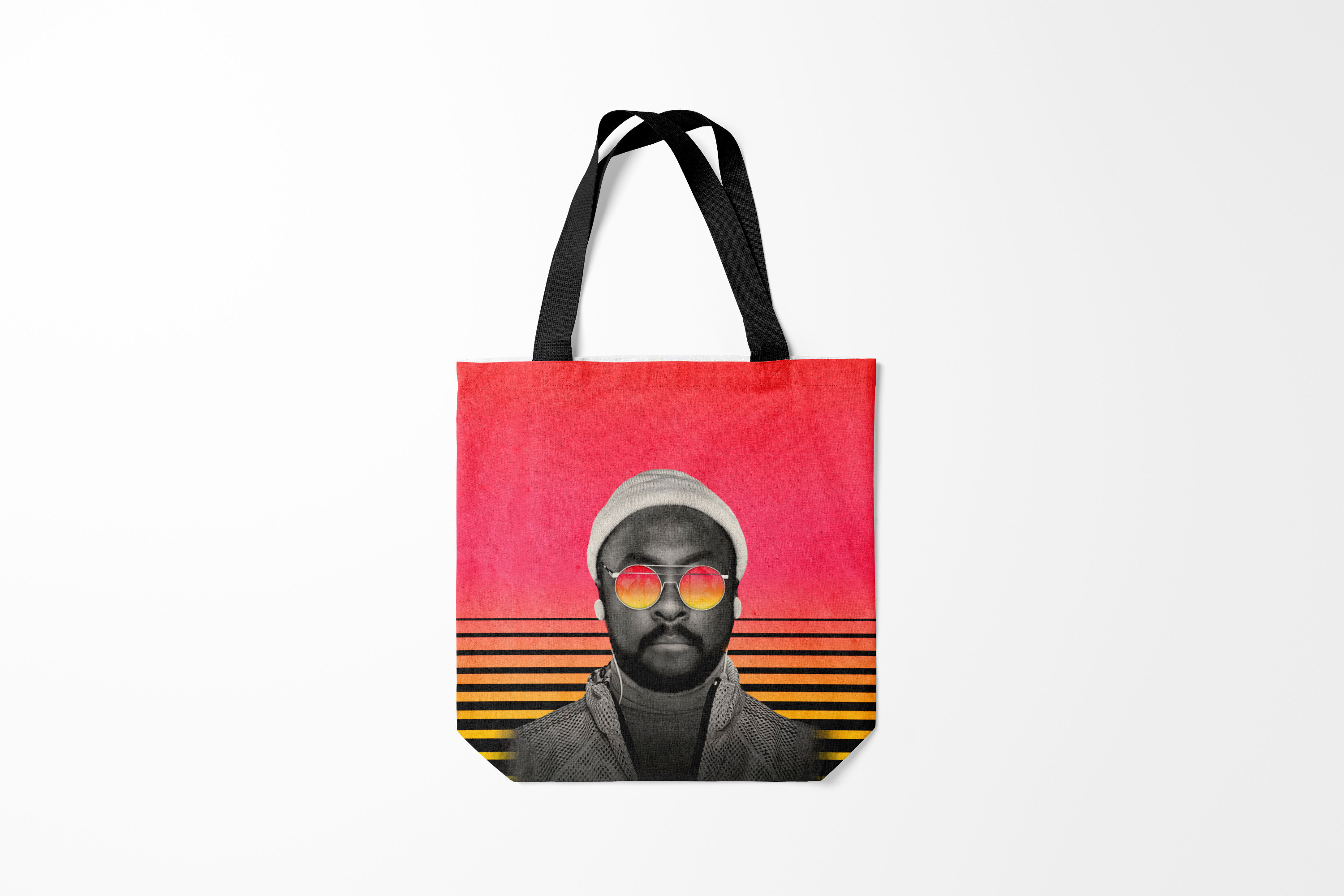 

Сумка шoппер унисекс Burnettie Black Eyed Peas Will.I.Am, красный, Black Eyed Peas Will.I.Am