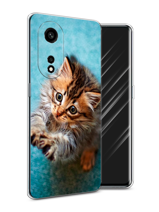 

Чехол Awog на Oppo A1 Pro "Котенок просит есть", Голубой;коричневый;белый, 2512250-2