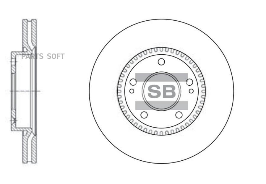 

Диск Тормозной Передний Вентилируемый Sangsin brake арт. SD1056