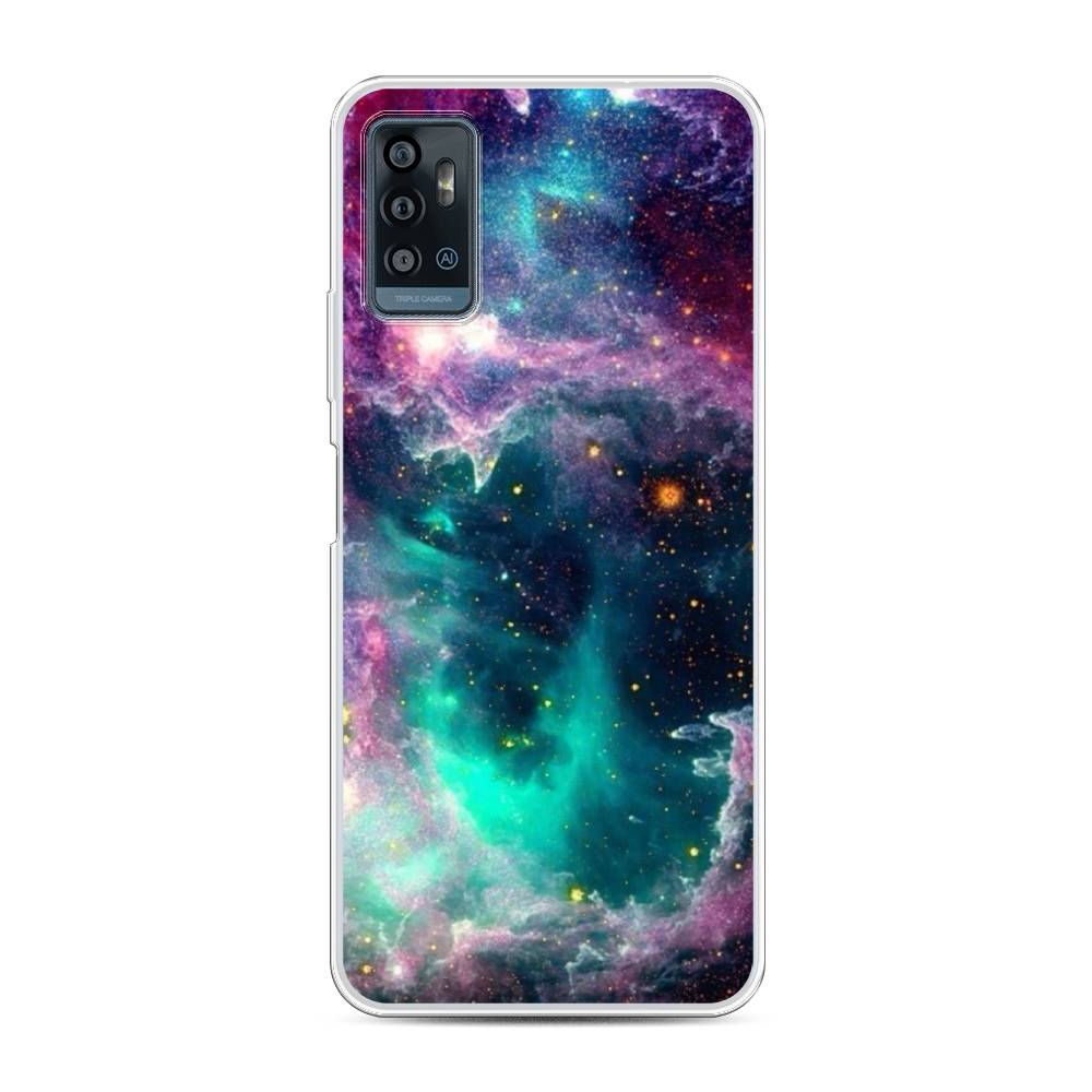 

Чехол для ZTE Blade A71 "Звездные облака", Розовый;бежевый, 134450-2