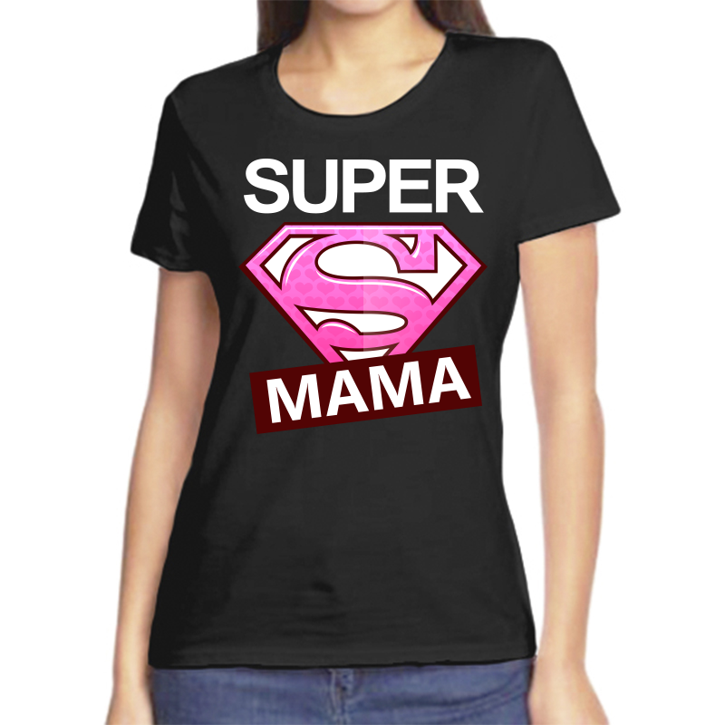 

Футболка женская черная 54 р-р супер мама 3, Черный, fzh_super_mama_3_