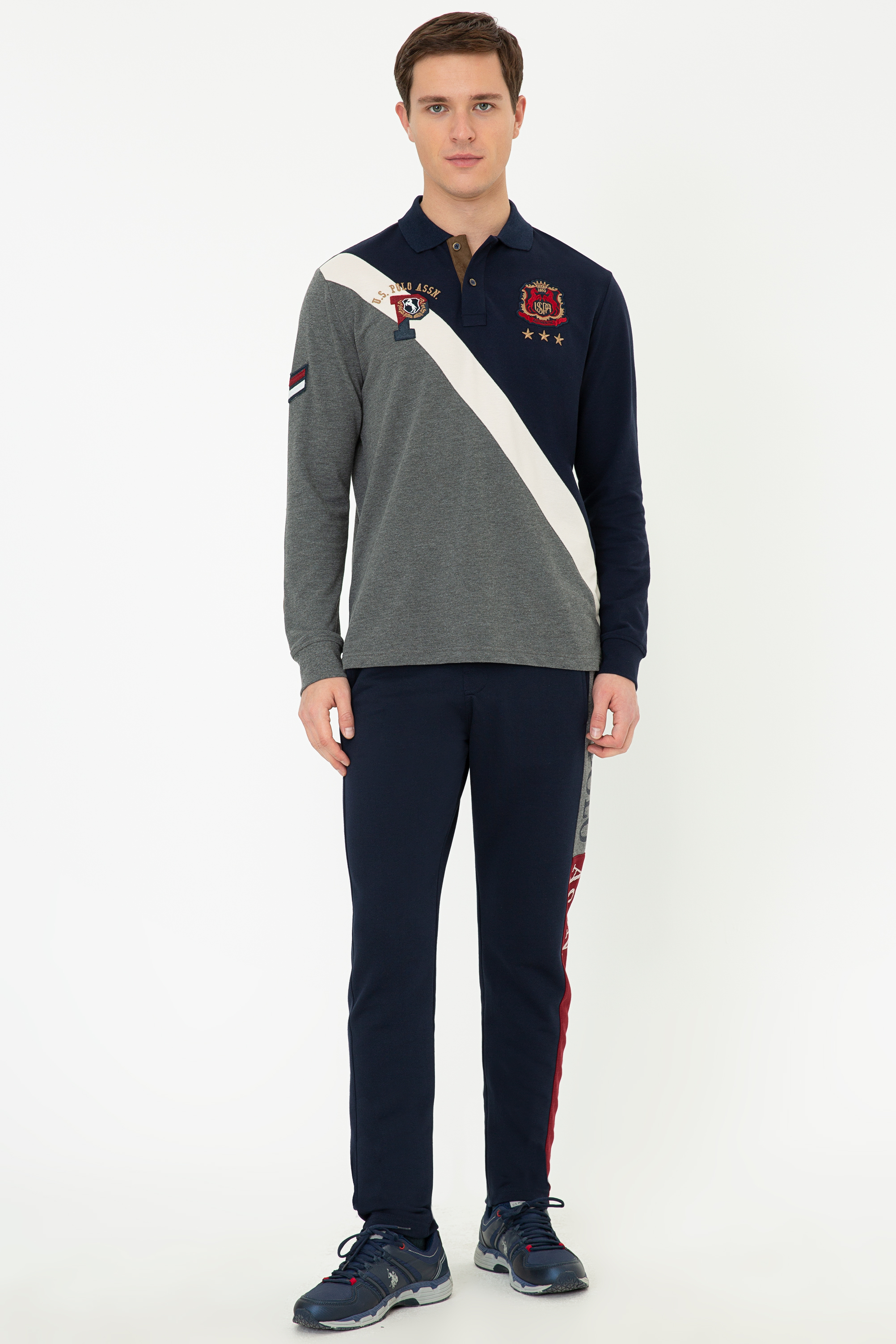 

Спортивные брюки мужские U.S. POLO Assn. G081SZ0OP0NAYS синие S, Синий, G081SZ0OP0NAYS