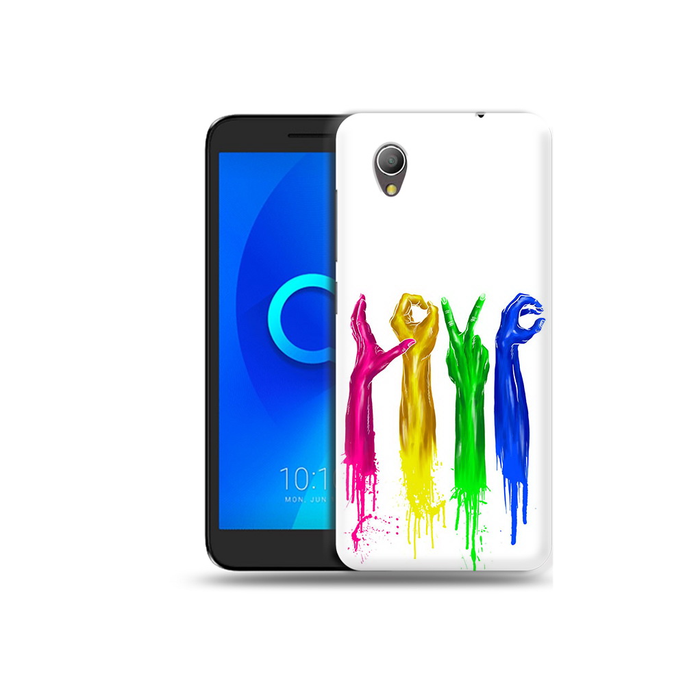 

Чехол MyPads Tocco для Alcatel 1 яркие руки love (PT227134.658.707), Прозрачный, Tocco