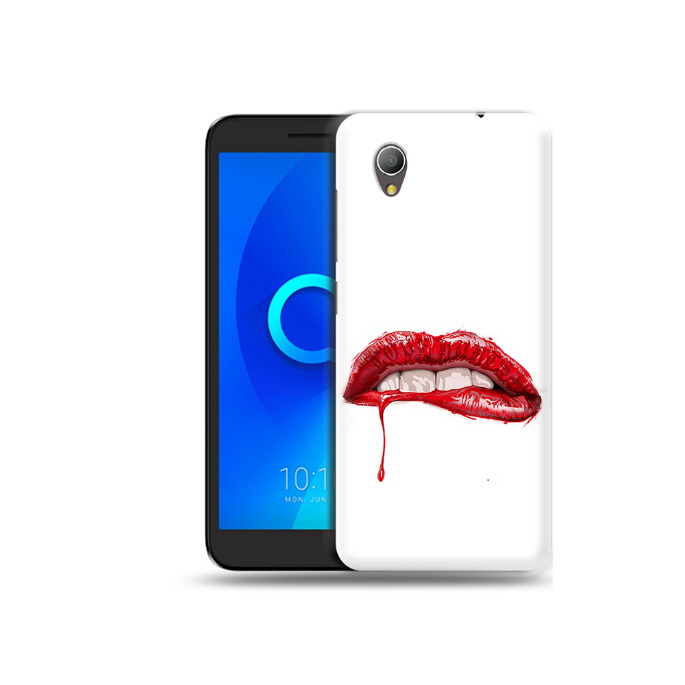 

Чехол MyPads Tocco для Alcatel 1 яркие красные губы (PT227134.658.706), Прозрачный, Tocco