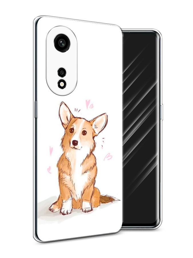 

Чехол Awog на Oppo A1 Pro "Корги любовь", Бежевый;белый, 2512250-1