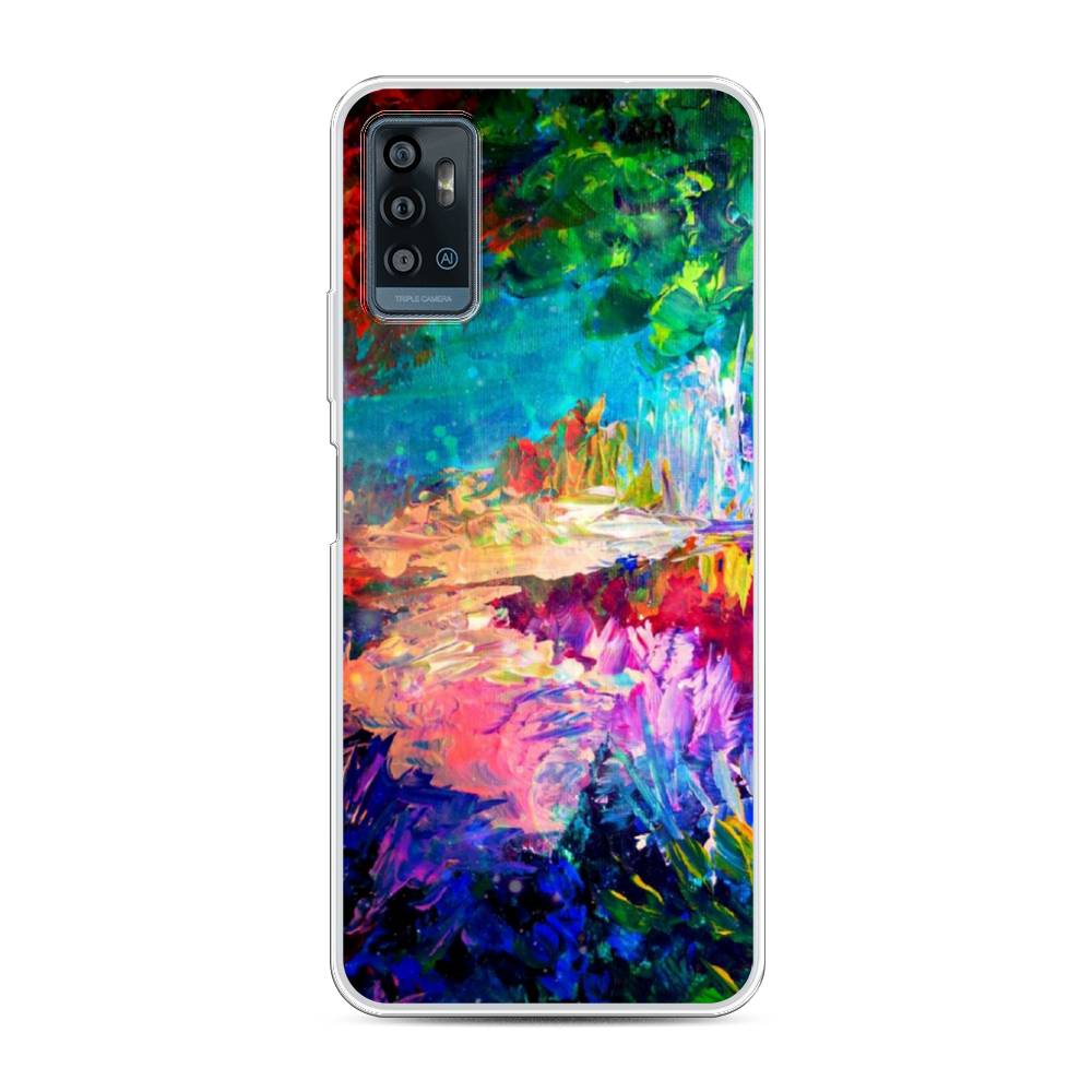 

Чехол для ZTE Blade A71 "Лес-гуашь", Синий;розовый;зеленый, 134450-4