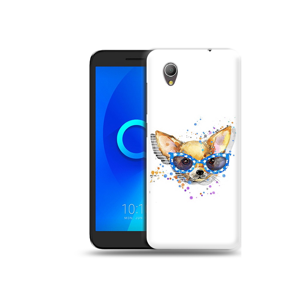 

Чехол MyPads Tocco для Alcatel 1 чихуа-хуа в очках (PT227134.658.691), Прозрачный, Tocco